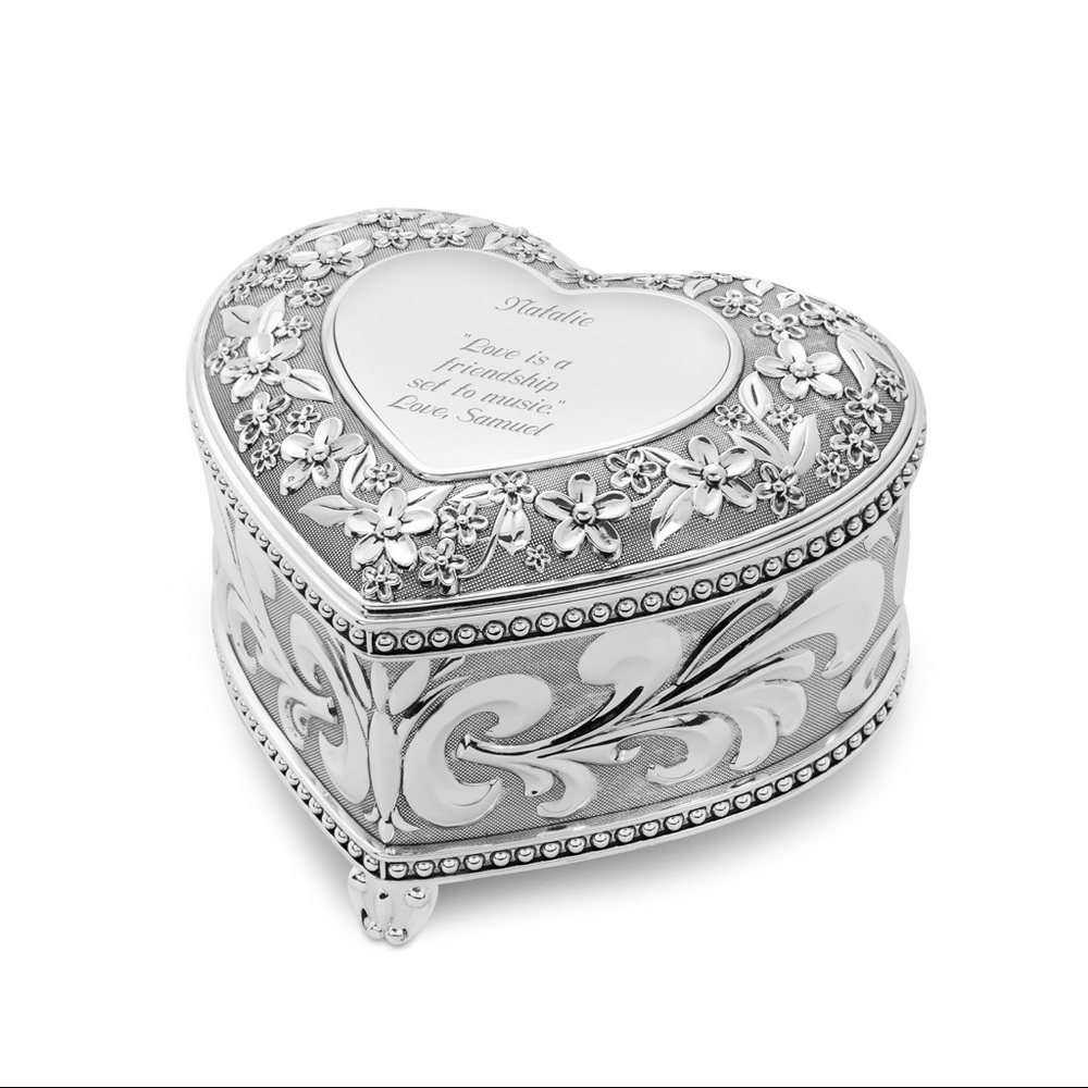 Flourish Musical Heart Keepsake Box